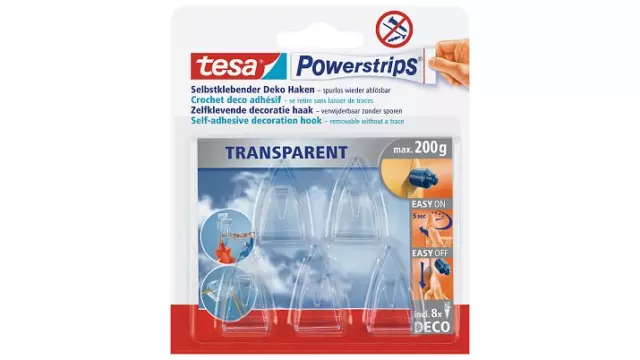 Tesa Powerstrips transparent Deco-Haken