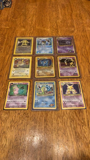 18 Rare Pokemon Cards Lot Shadowless And Holofoil￼s! Machamp! Blastoise! Raichu!