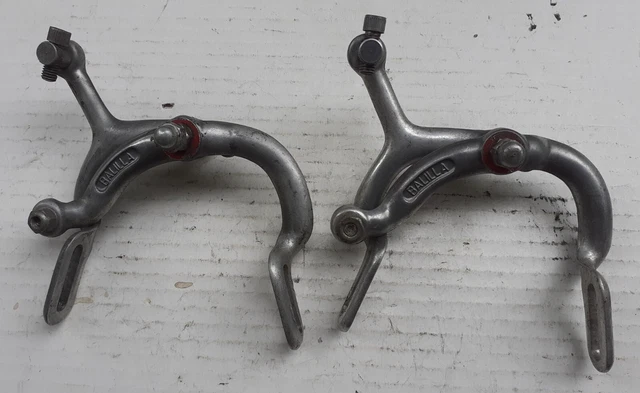 Paire Leviers Frein Vélo Course Balilla Aluminium - Vintage Italien Bianchi Maino