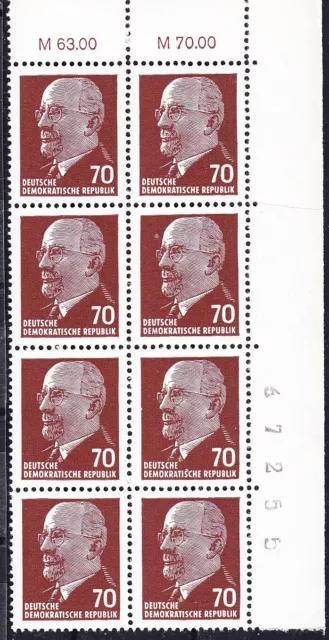 Briefmarken DDR Mi Nr. 938 XxI  2xOR3 BZN Ulbricht  **