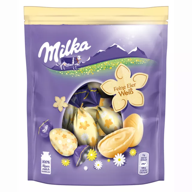 Milka Fin Oeufs Blanc De Chocolat Blanc Et Heller Remplissage