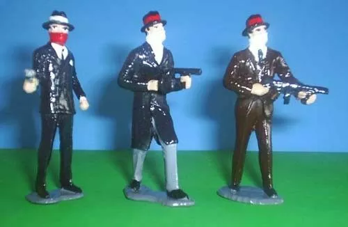 Toy Soldiers Metal 1930'S American Gangster Bank Robbers #2 54Mm