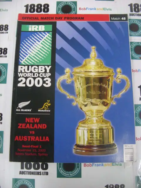 RUGBY UNION, 2003, World Cup Semi-Final - New Zealand v Australia, at Telstra St