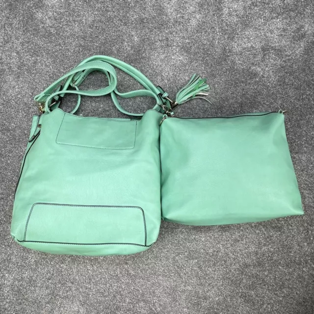 Oasis Minit Grüne Handtasche & Tasche Paar Schultertasche Kunstleder Gross