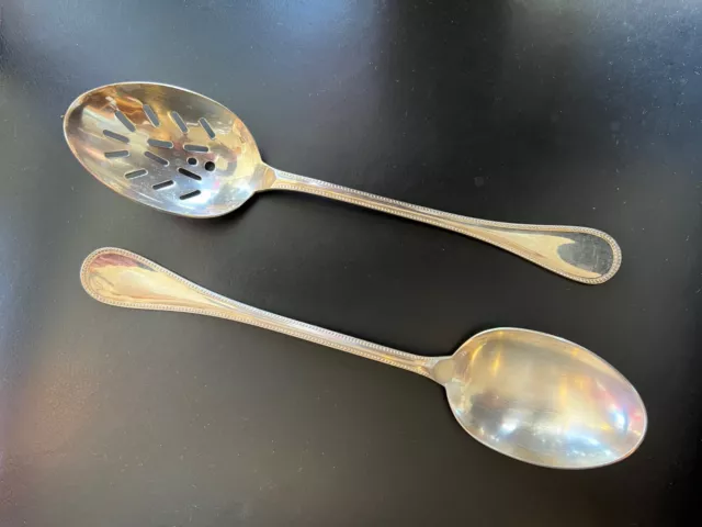 Christofle Perles Silverplate Serving Spoons