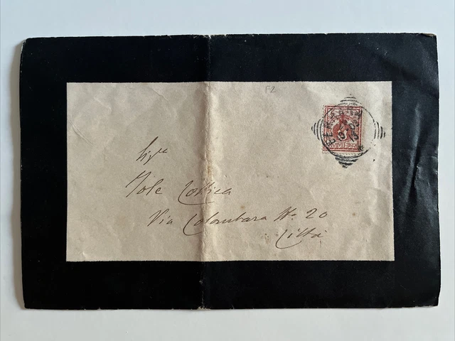 1903 Ferrara X Città Biglietto a lutto Aldini Bertocchi F2-792