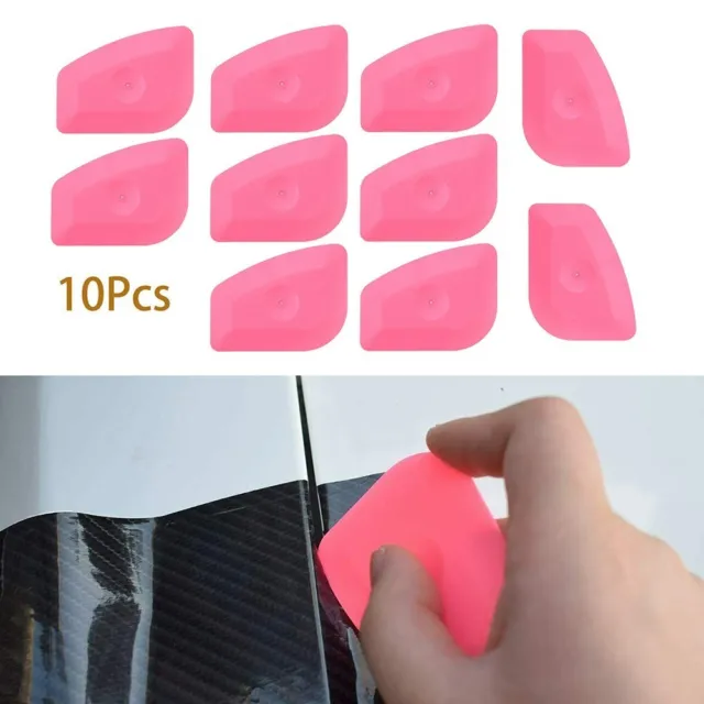 Strumenti professionali per pulizia vetro per auto rosa 10 pz kit raschietto dur