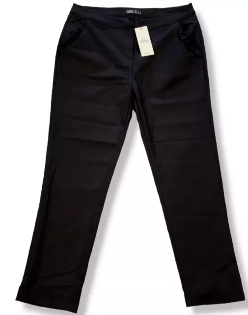 NWT Women's size 12 black slim fit stretchy ankle length pants by Ally