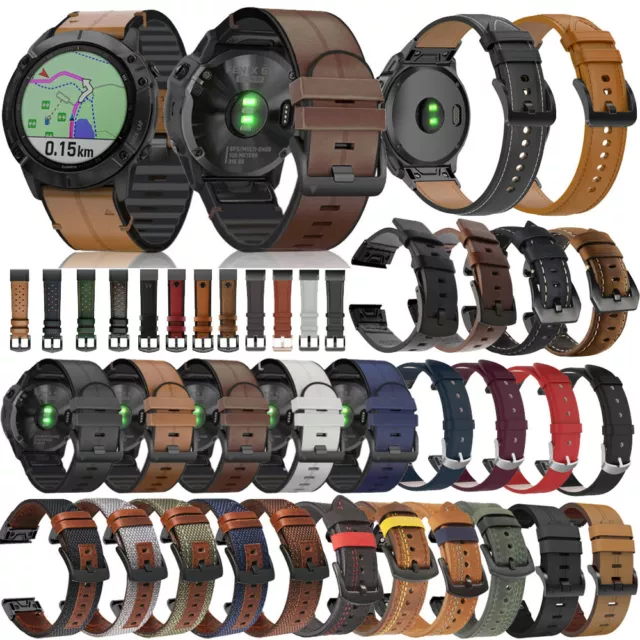 Quick Fit Leder Armband Ersatz Für Garmin Fenix 7S 7 7X 6S 6 6X 5S 5 5X 3HR Epix