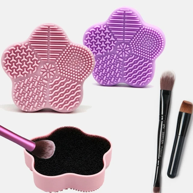 Alfombra de limpieza de maquillaje Puff limpiador placa depuradora cepillo cosmético colchoneta de limpieza