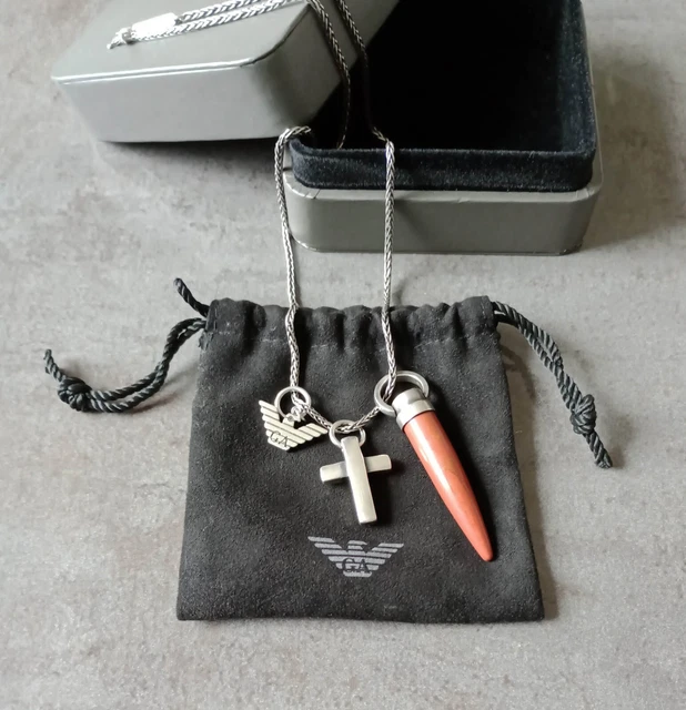 Emporio armani cross pendant deals