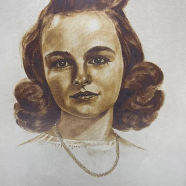 Rare H.Montizambert Self  PORTRAIT, pencil Signed by David on back wwII era