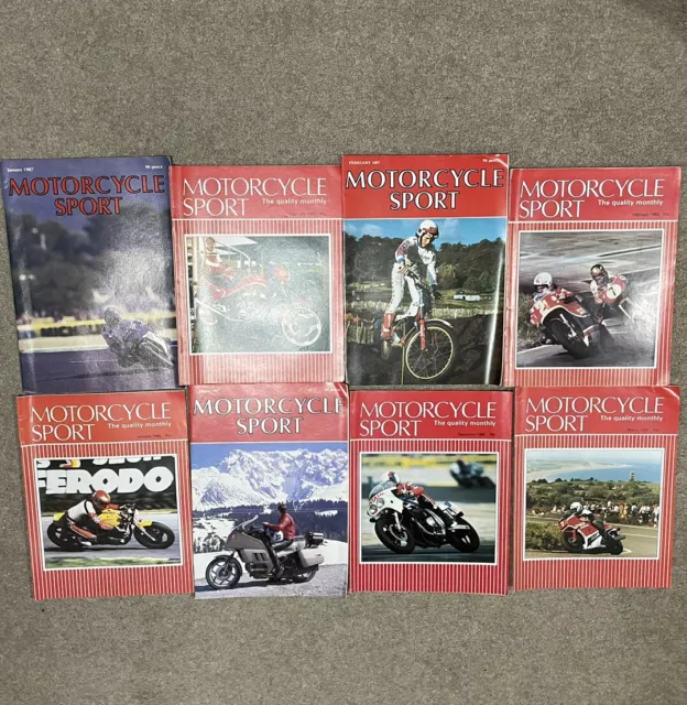Job Lot Vintage Motorcycle Sport Magazines 1980s X8 Bundle