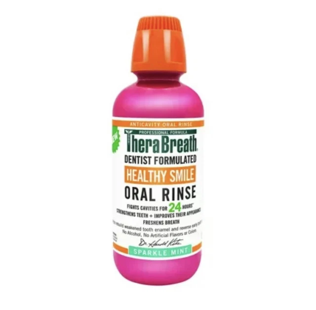TheraBreath Fresh Breath Mouthwash Alcohol Free 33.8 Fl Oz Assorted Scent