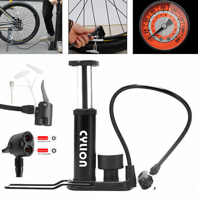 MVH Bockauf Fahrrad Luftpumpe Pumpe Hochdruck 12 bar Standpumpe Manometer für alle Ventile 