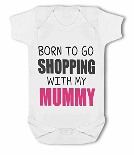 Born to go Shopping with my Mummy - Baby Vest by BWW Print Ltd