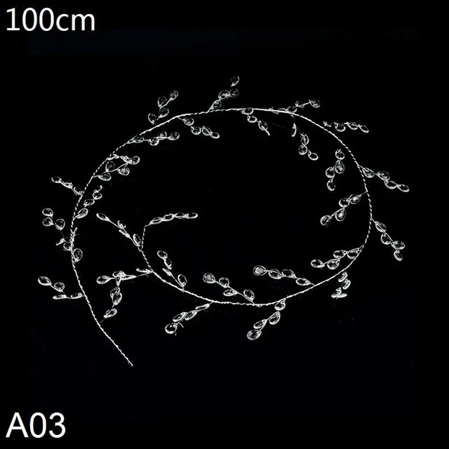 Crystal Beads Curtain Garland - Acrylic Clear Diamond Branch String Decoration