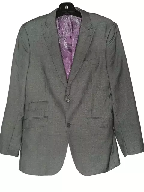 English Laundry Sport Coat Mens 38R Gray 2 Button Blazer Jacket