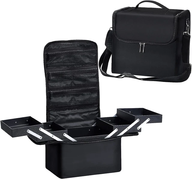 Vanity Case Makeup Storage Box Organiser Travel Train Case Luggage Makeup Case