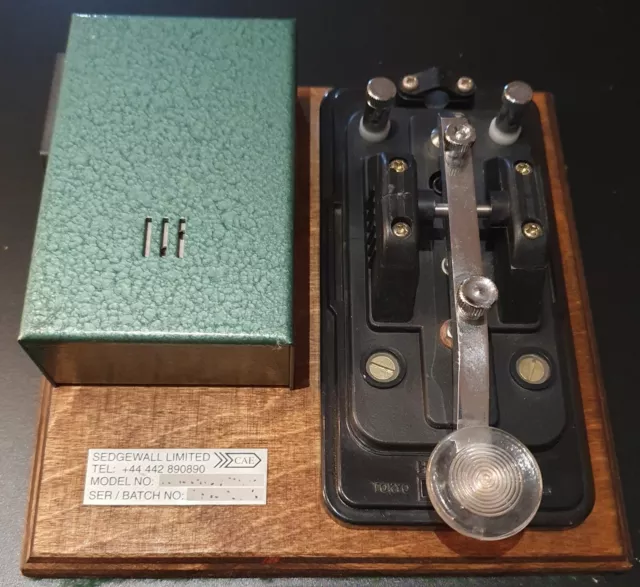 Vintage CW Morse Hand Key Keyer Fully Working Hi-Mound HK-708