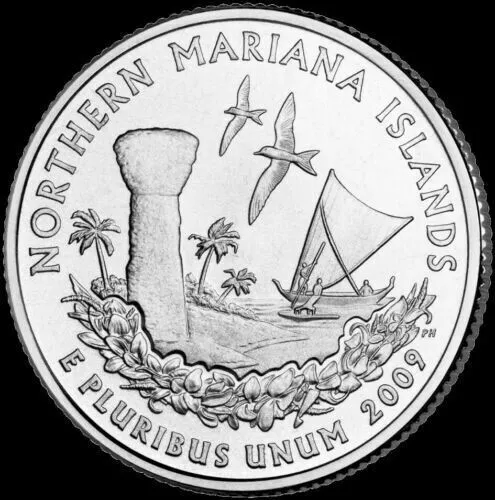 2009 P Northern Mariana Islands Territorial Quarter "Uncirculated" From Mint Bag