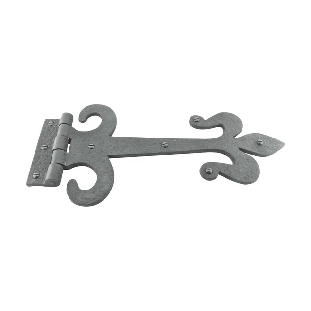 Black Strap Hinges wrought Iron Barn Door & Gate Strap Hinges Fleur De Lis Style 3