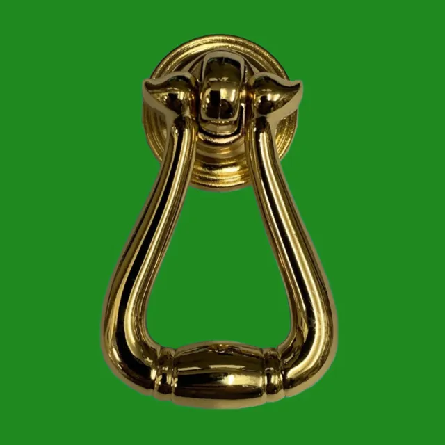 10x 45mm Brass Effect Swan Neck Drop Pull Handles, Cabinet, Cupboard, Drawer
