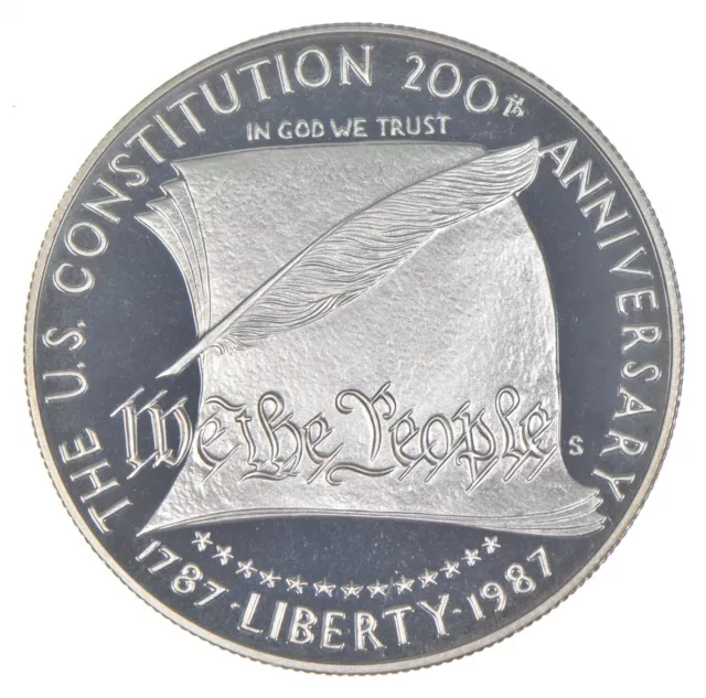 1987-S Proof Constitution Commemorative Silver Dollar $1 *0530