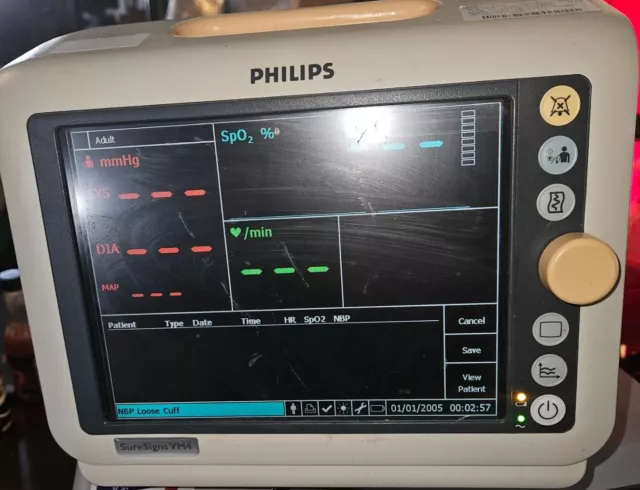 Philips SureSigns VS4 Touchscreen Patient Monitor 863283 As  Pictured Working