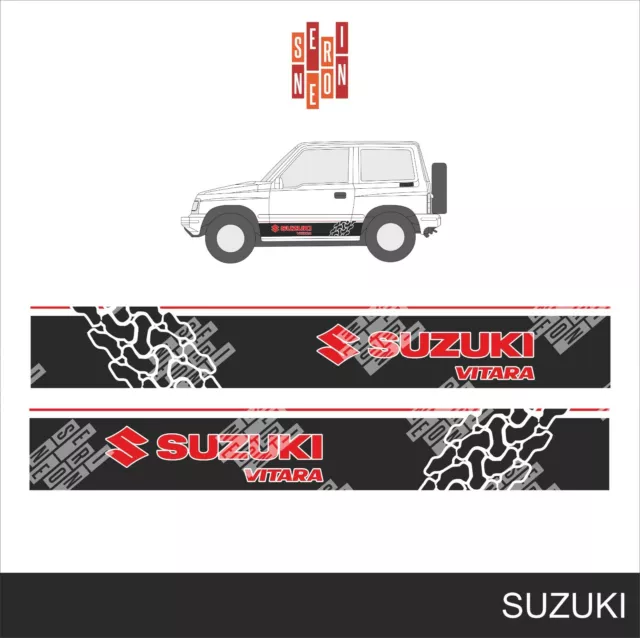 Kit adesivi stickers sottoporta fuoristrada SUZUKI VITARA 1989 4x4