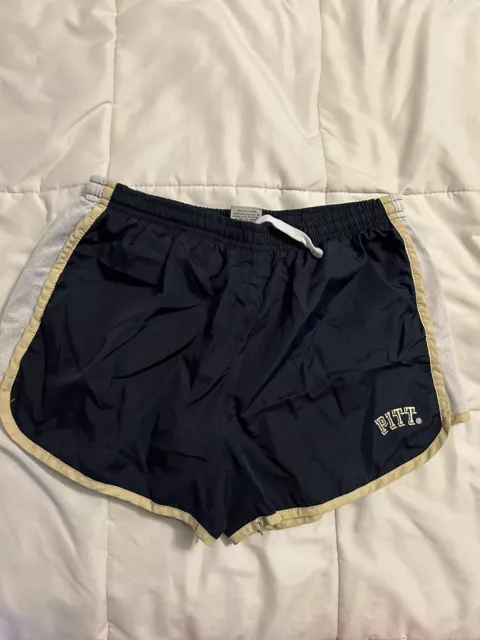 Colosseum Pittsburgh Panthers Running Shorts Women's Navy Gold PITT Medium