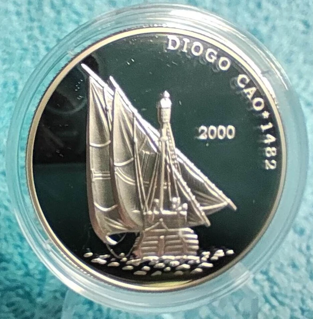 CONGO, REP. DEM. 10 francs 2000 KM#98 Diogo Cao SILVER 0.925-31.55 gr. (SC/UNC