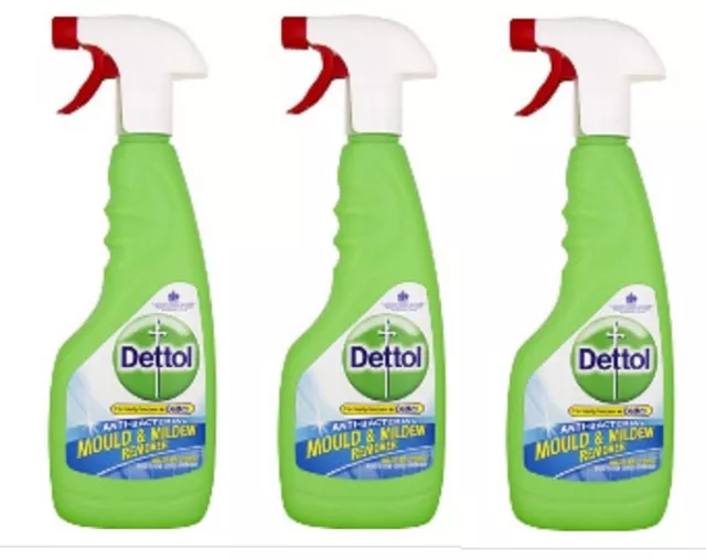 3 x Dettol Anti-Bacterial Mould and Mildew Remover 750 ml