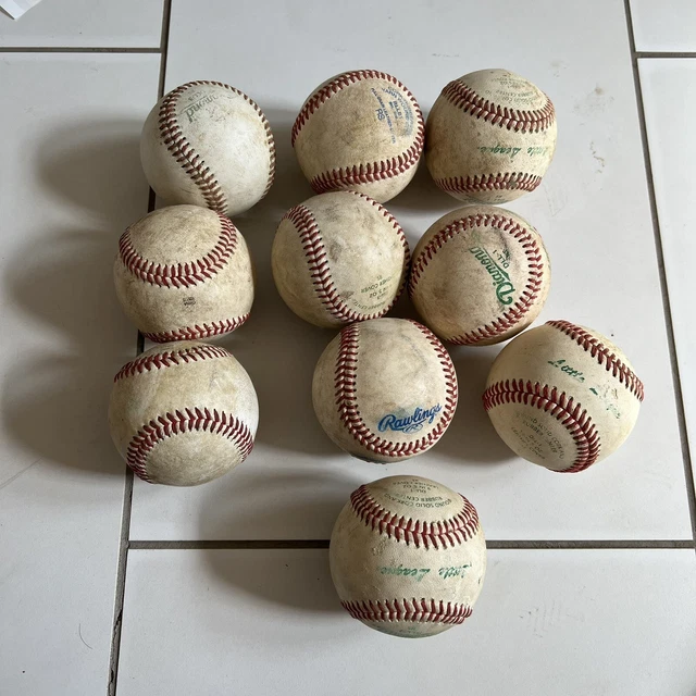 Little League Baseballs -Lot of 10 Minor Diamond Rawlings Leather Practice Balls Little League Baseballs -Lot of 10 Minor Diamond Rawlings Leather Practice Balls