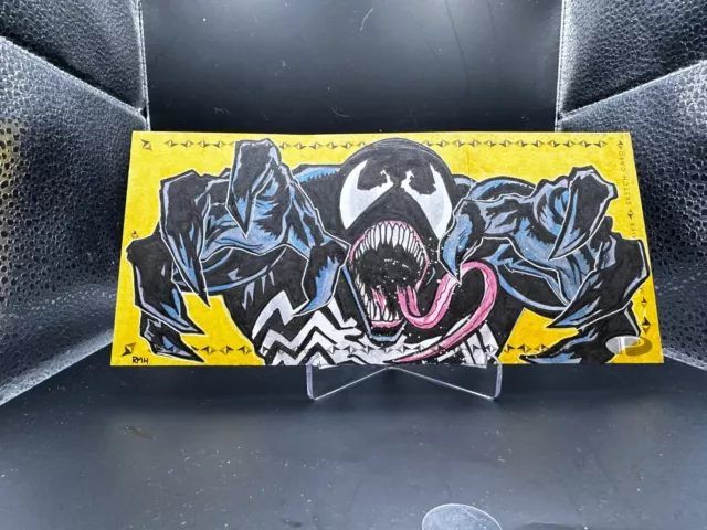 2019 marvel premier sketch spider-man/venom 1/1 by Rich Hennemann