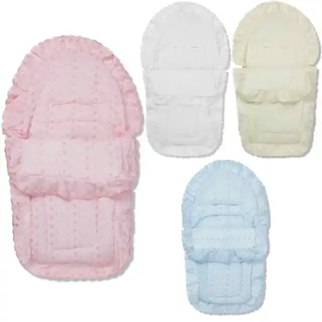 Broderie Anglaise Car Seat Footmuff / Cosy Toes Compatible with Bebecar