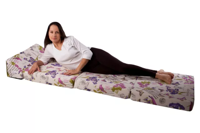 Colchón plegable de espuma cama invitados futon sillón adultos 200 x 70 cm FL 3
