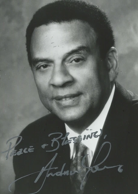 AUTOGRAPHED SIGNED 5x7 Photo Picture: Andrew Young - Mayor of Atlanta - U.N. Amb
