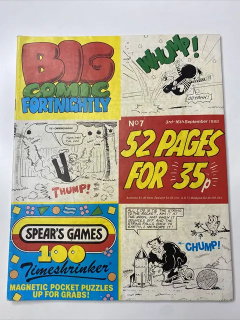 BIG COMIC FORTNIGHTLY No 7 1988 Whoopee Cheeky Buster Whizzer Chips Krazy Cor!!