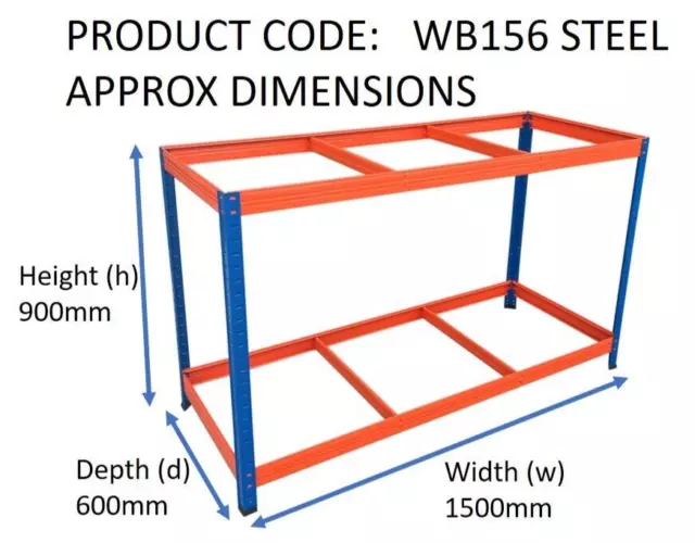 Heavy Duty Workbench Frame Industrial Garage Workshop Shed Work Bench FRAME ONLY