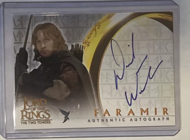 David Wenham Autograph card from Topps The Two Towers LOTR