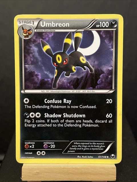 Pokemon Card Umbreon 61/108 Non Holo Dark Explorers Lightly Played