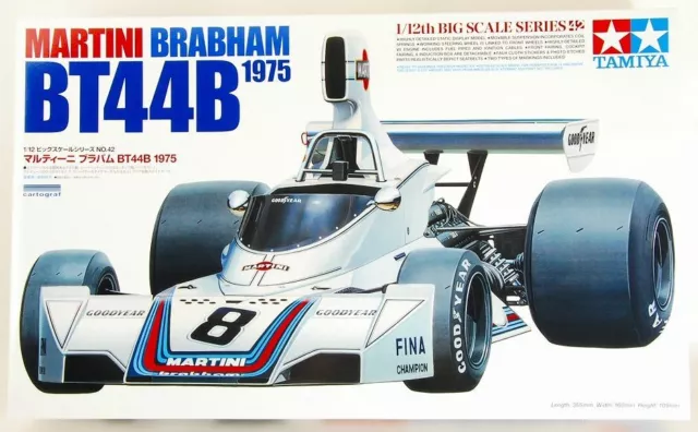 Tamiya 1/12 Martini Brabham BT-44B F-1 Big Scale Car Model Kit 12018 USED
