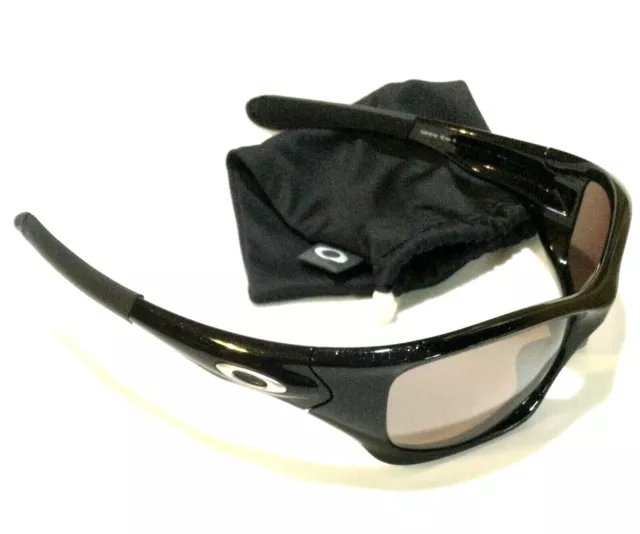 OAKLEY PIT BULL SUNGLASSES Metallic Black w/ OO Black Iridium Polarized Lenses