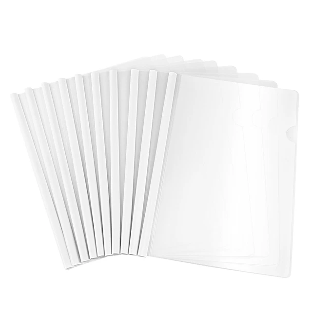 Confezione da 10 A4 Clip Bar Report File Slide Binder Cartella Presentazione Clipbar Lato Regno Unito