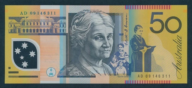 Australia: 2009 $50 Stevens-Henry "DAME EDITH COWAN". UNC Cat $100