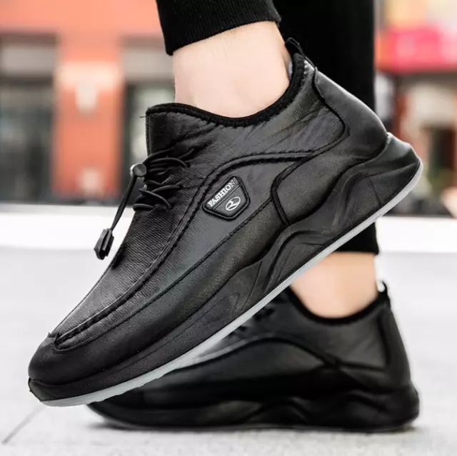 Chaussures Hommes imperméables bottes neige baskets chaudes hiver mode fourrées