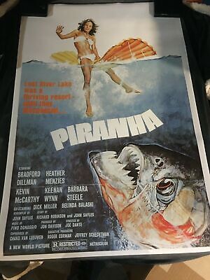 PIRANHA Movie POSTER 24x36 Jaws Metal Tin Sign Wall Poster Tablet Plate
