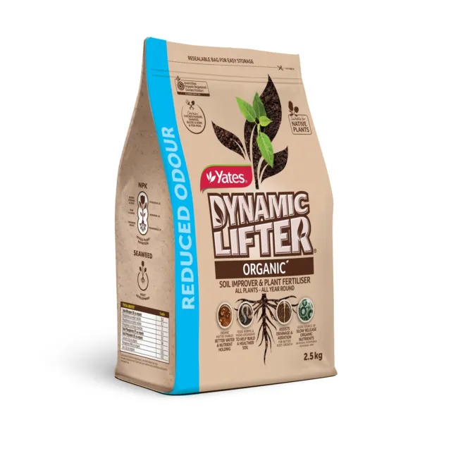 Yates 2.5kg Reduced Odour Dynamic Lifter - Organic Plant Food Fertiliser
