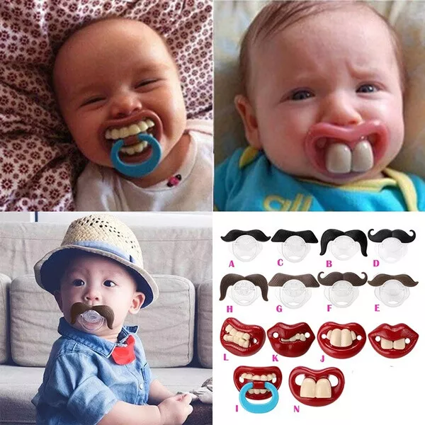 Funny Dummy Dummies Novelty Teeth Pacifier For Baby Babies Toddler Children Kids
